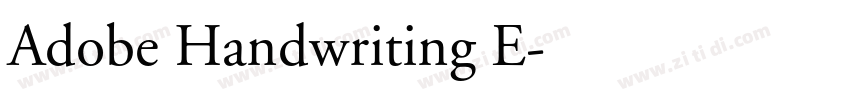 Adobe Handwriting E字体转换